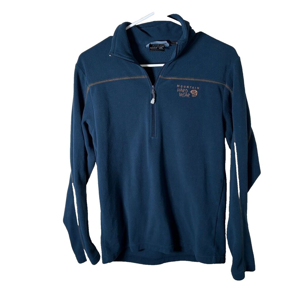 Mountain Hardwear Men's Small Blue Fleece Lightweight 1/4 Zip Sweatshirt